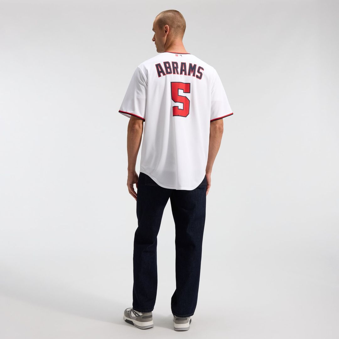 Washington Nationals CJ Abrams Nike White Home Replica Jersey product image 5, provided for visual reference and product