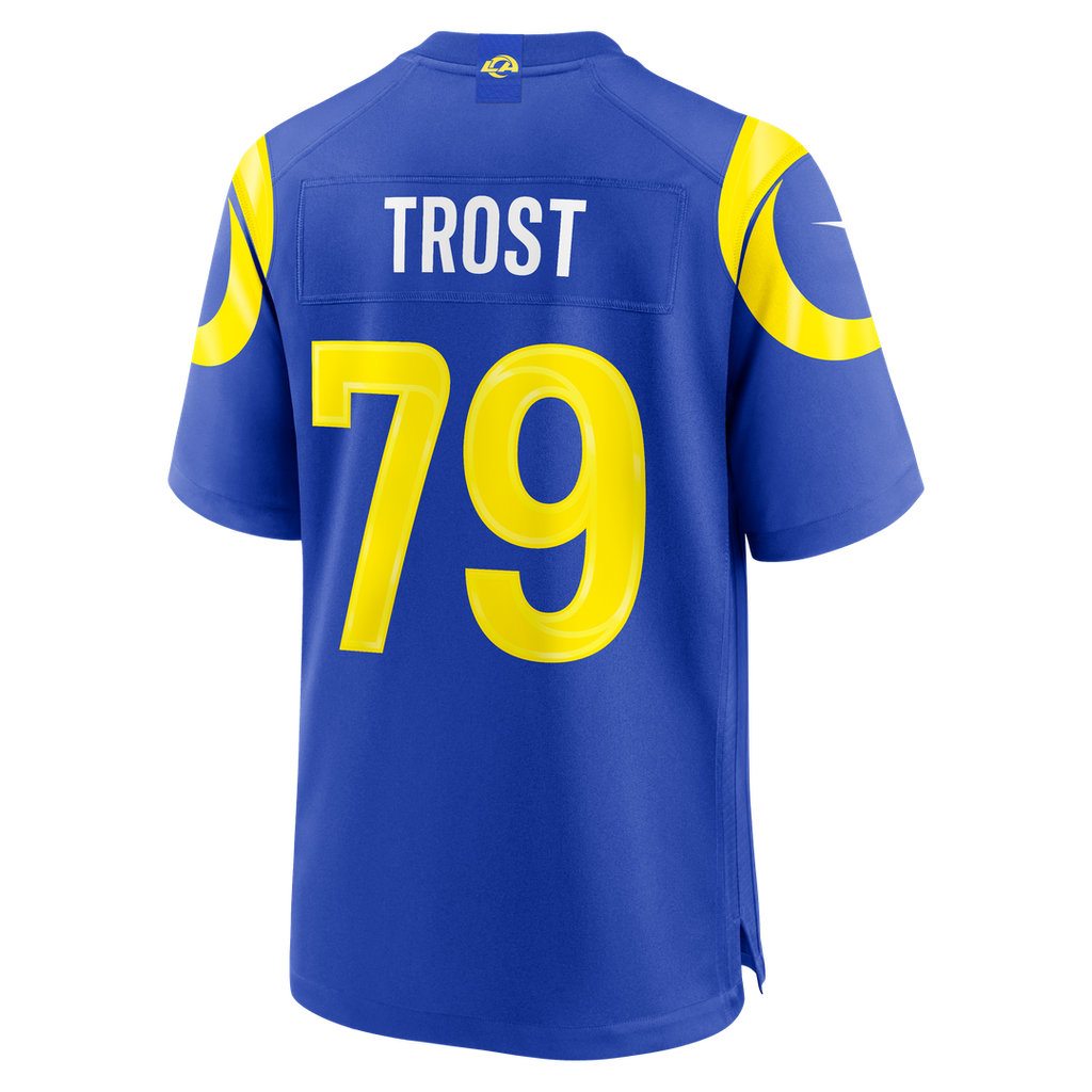 Los Angeles Rams Keagen Trost Nike Royal Team Game Jersey product image 3, provided for visual reference and product detail