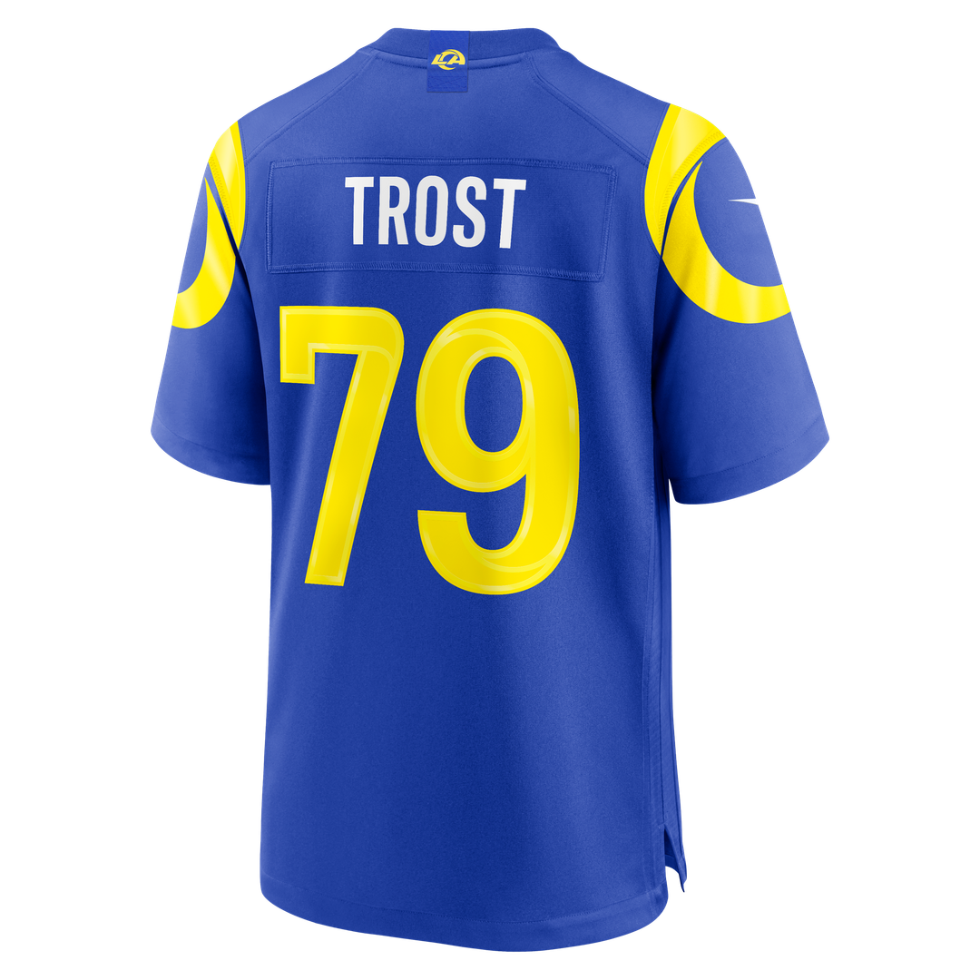 Los Angeles Rams Keagen Trost Nike Royal Team Game Jersey product image 3, provided for visual reference and product detail