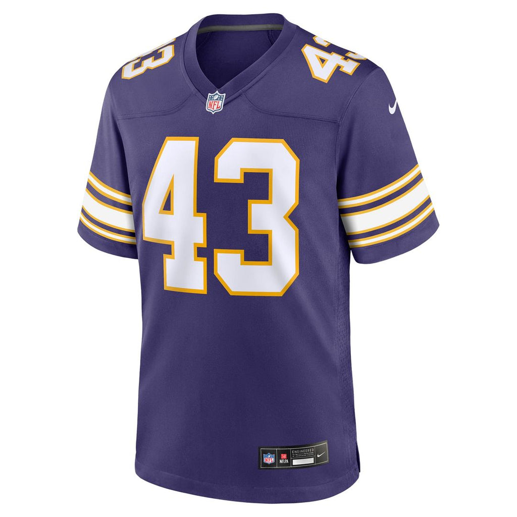 Minnesota Vikings Andrew Van Ginkel Nike Purple Alternate Game Jersey product image 2, provided for visual reference and