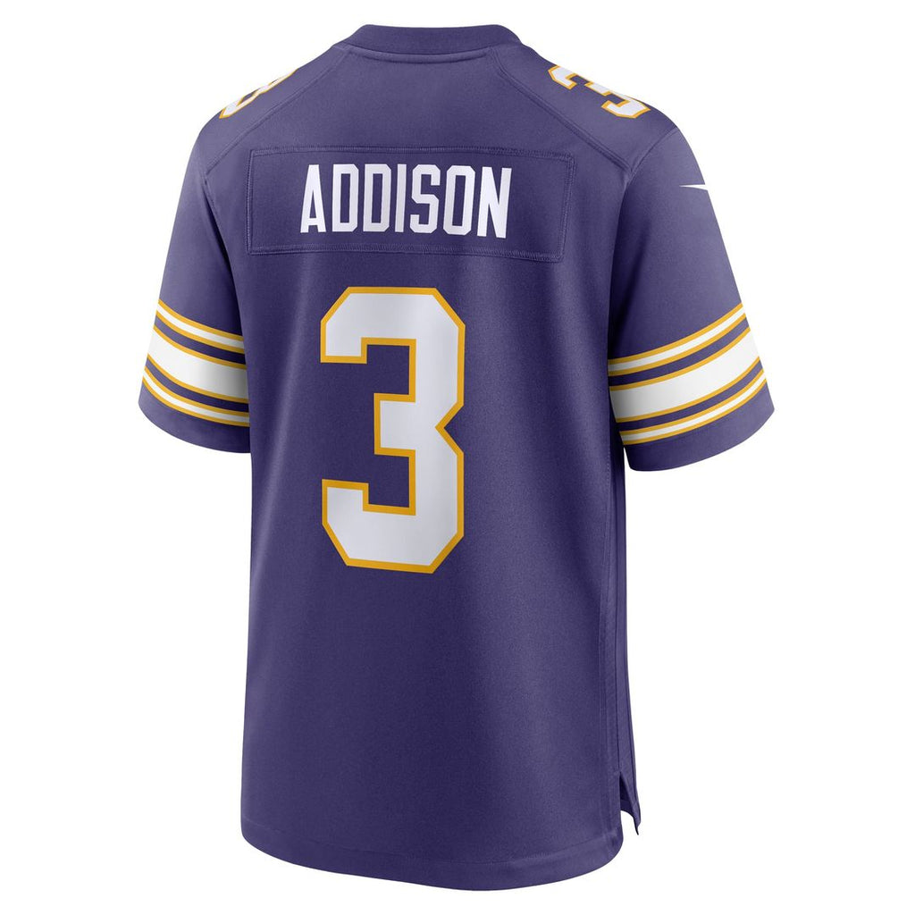 Minnesota Vikings Jordan Addison Nike Purple Alternate Game Jersey product image 3, provided for visual reference and