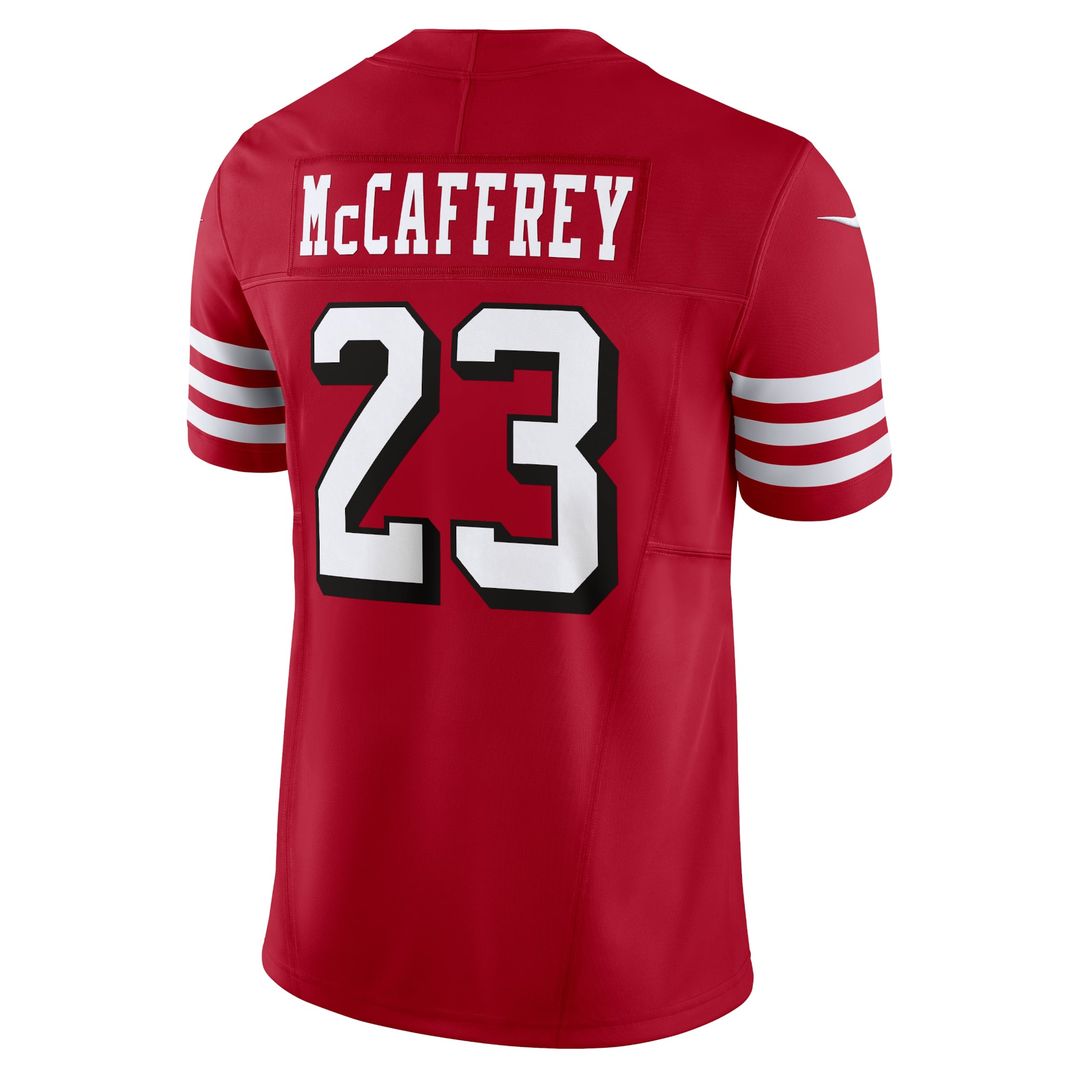 San Francisco 49ers Christian McCaffrey Nike White Vapor F.U.S.E. Limited Jersey product image 9, provided for visual
