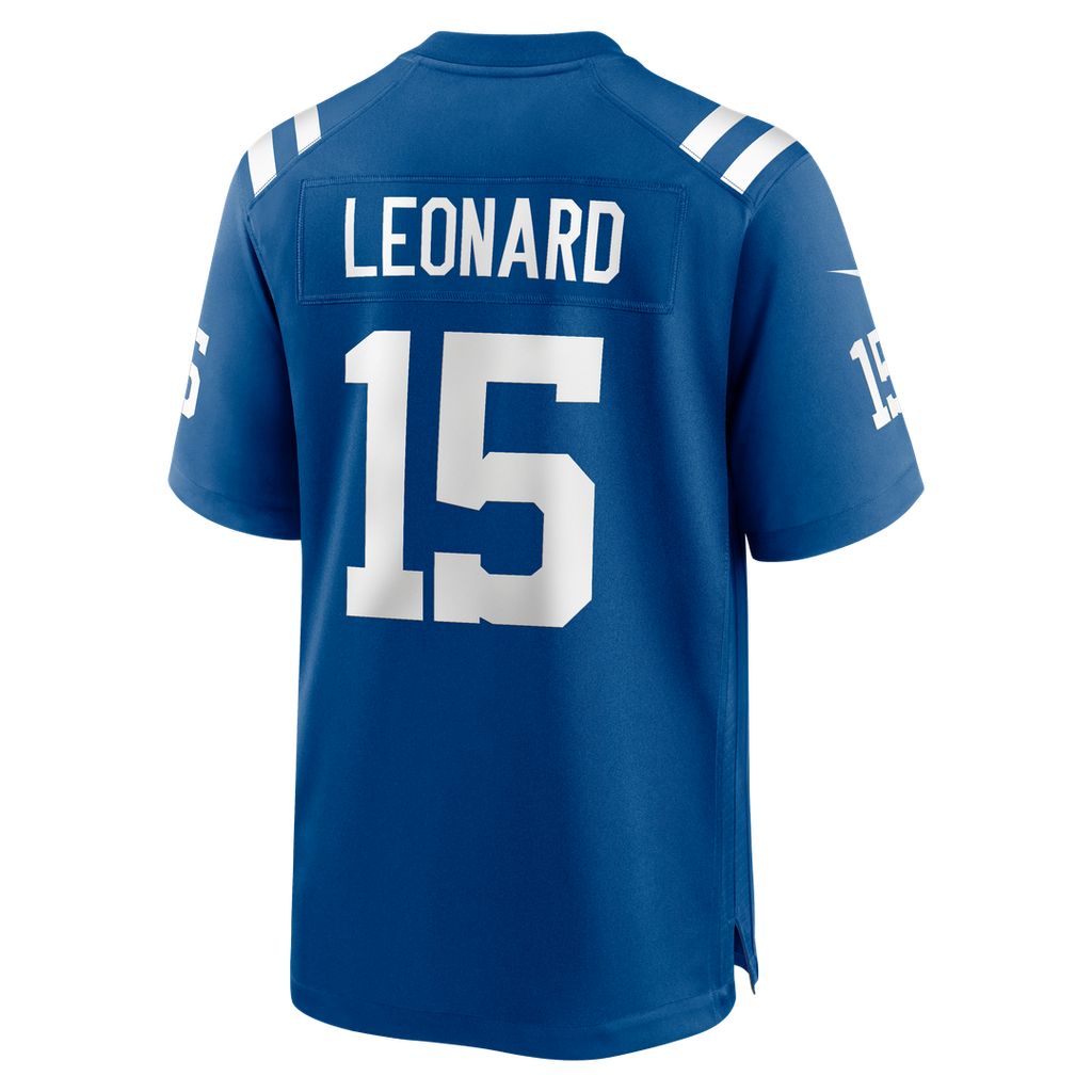 Indianapolis Colts Riley Leonard Nike Royal Team Game Jersey product image 3, provided for visual reference and product