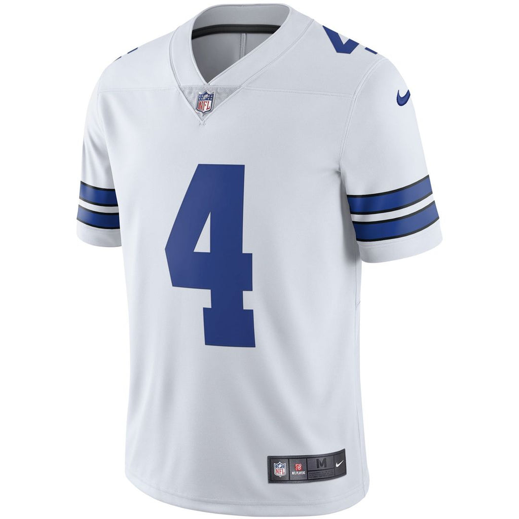 Dallas Cowboys Dak Prescott Nike White Vapor Limited Player Jersey product image 5, provided for visual reference and