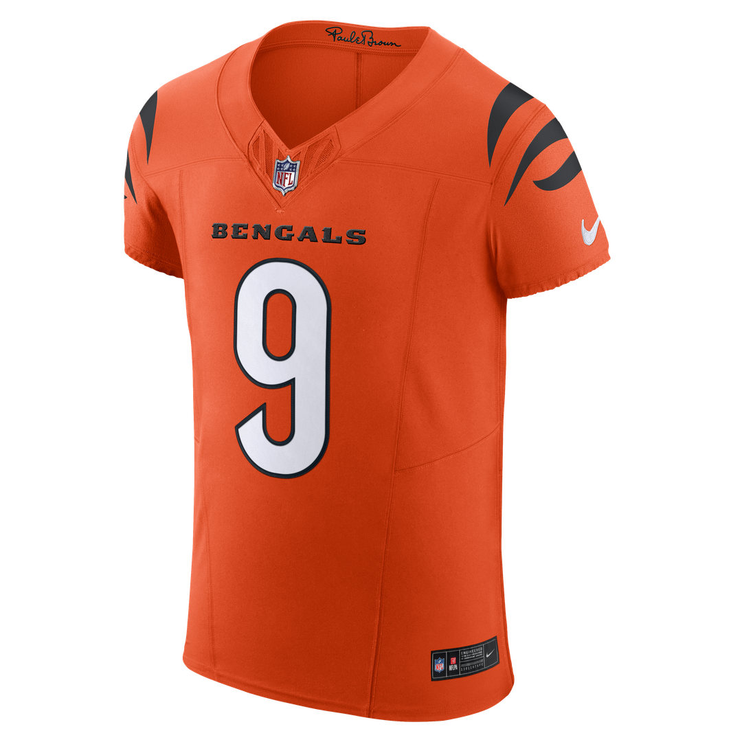 Cincinnati Bengals Joe Burrow Nike Orange Team Vapor F.U.S.E. Elite Jersey product image 6, provided for visual reference