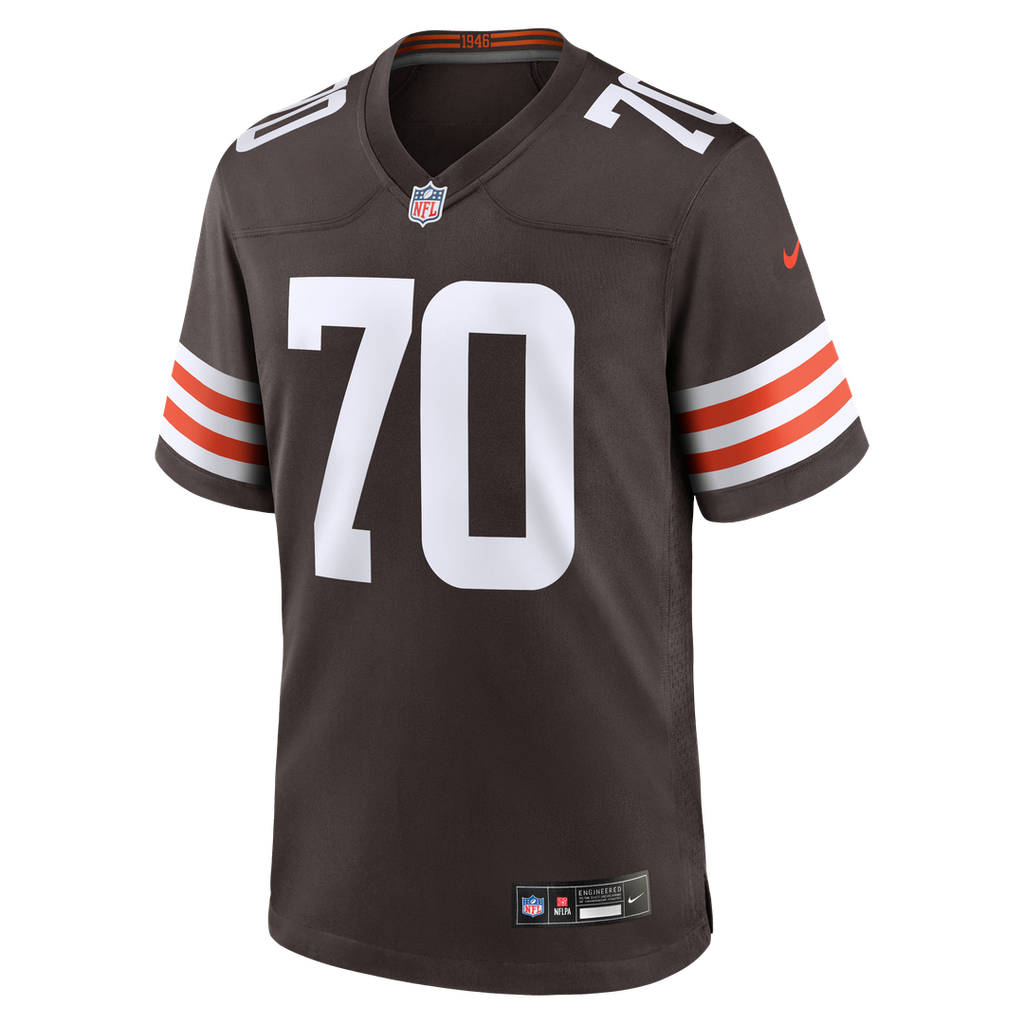 Cleveland Browns Zak Zinter Nike Brown Team Game Jersey product image 2, provided for visual reference and product detail