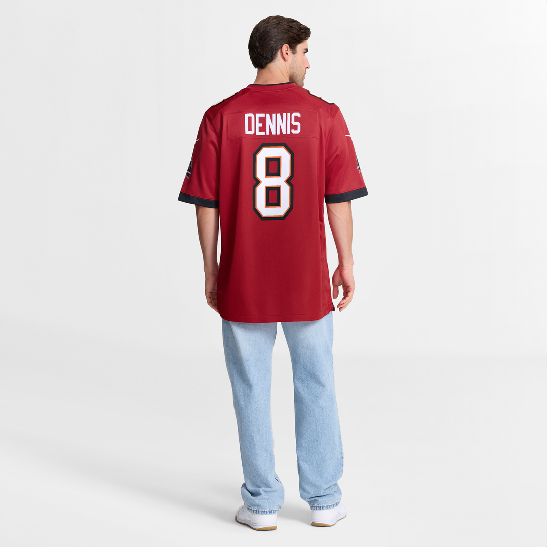 Tampa Bay Buccaneers SirVocea Dennis Nike Red Game Jersey product image 8, provided for visual reference and product detail