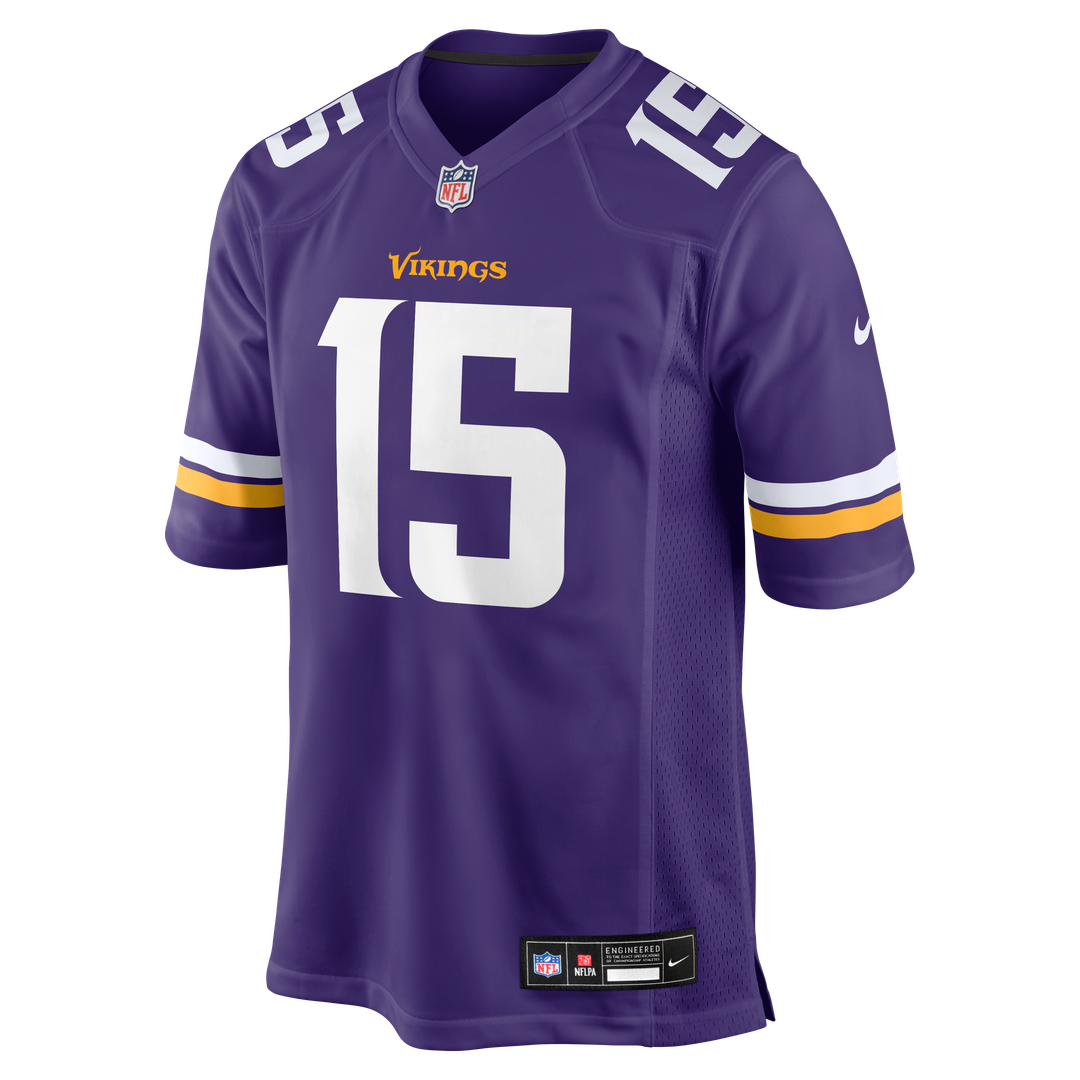 Minnesota Vikings Dallas Turner Nike Purple Game Jersey product image 2, provided for visual reference and product detail