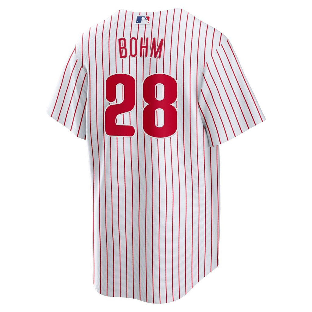 Philadelphia Phillies Alec Bohm Nike White Home Replica Jersey product image 3, provided for visual reference and product