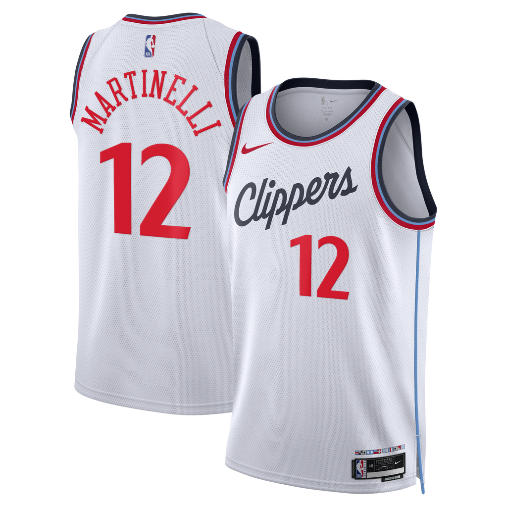 Los Angeles Clippers Nike Replica Association Edition Swingman Jersey - White - Nick Martinelli - Unisex product image 2,