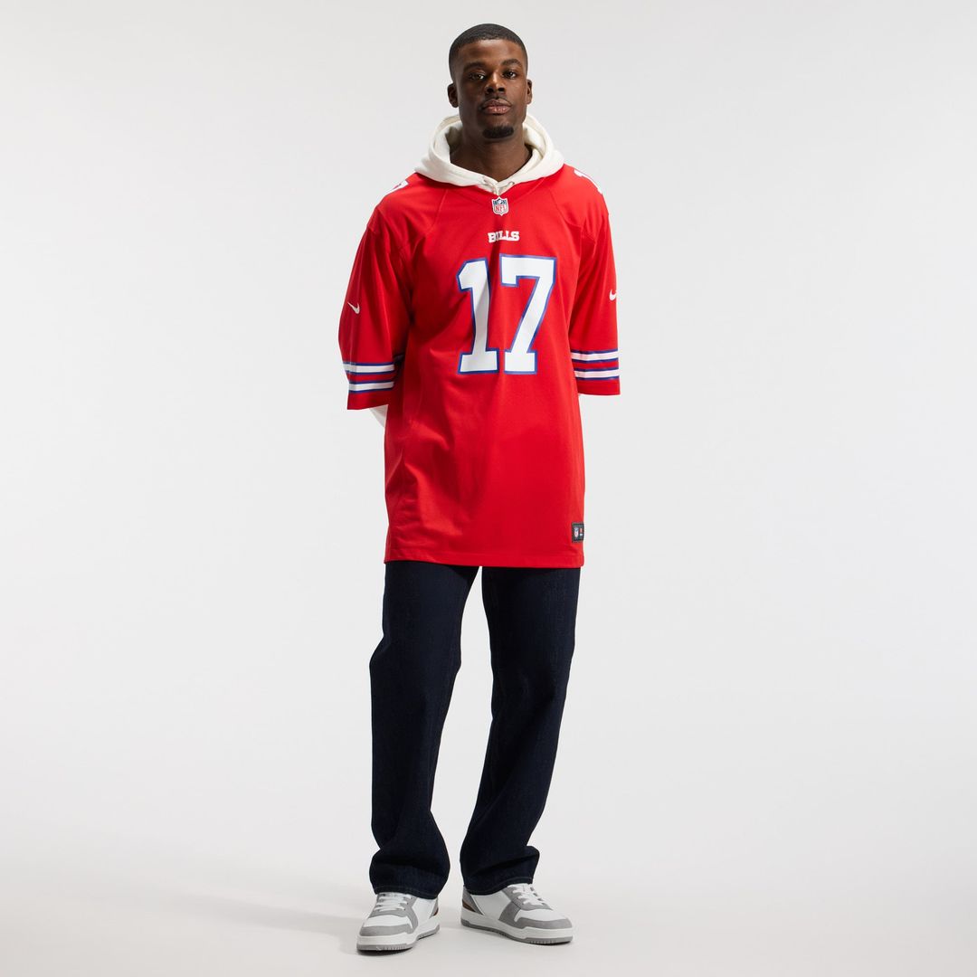 Buffalo Bills Josh Allen Nike Red Alternate Game Jersey product image 4, provided for visual reference and product detail