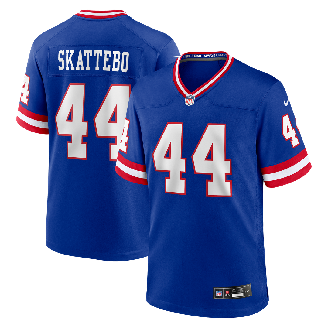 New York Giants Cam Skattebo Nike Royal Alternate 2 Legacy Game Jersey product image 1, provided for visual reference and