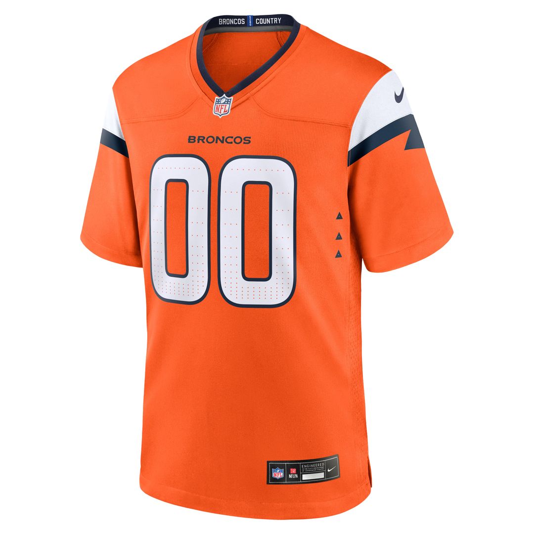 Denver Broncos Tyler Onyedim Nike Orange Game Jersey product image 2, provided for visual reference and product detail review