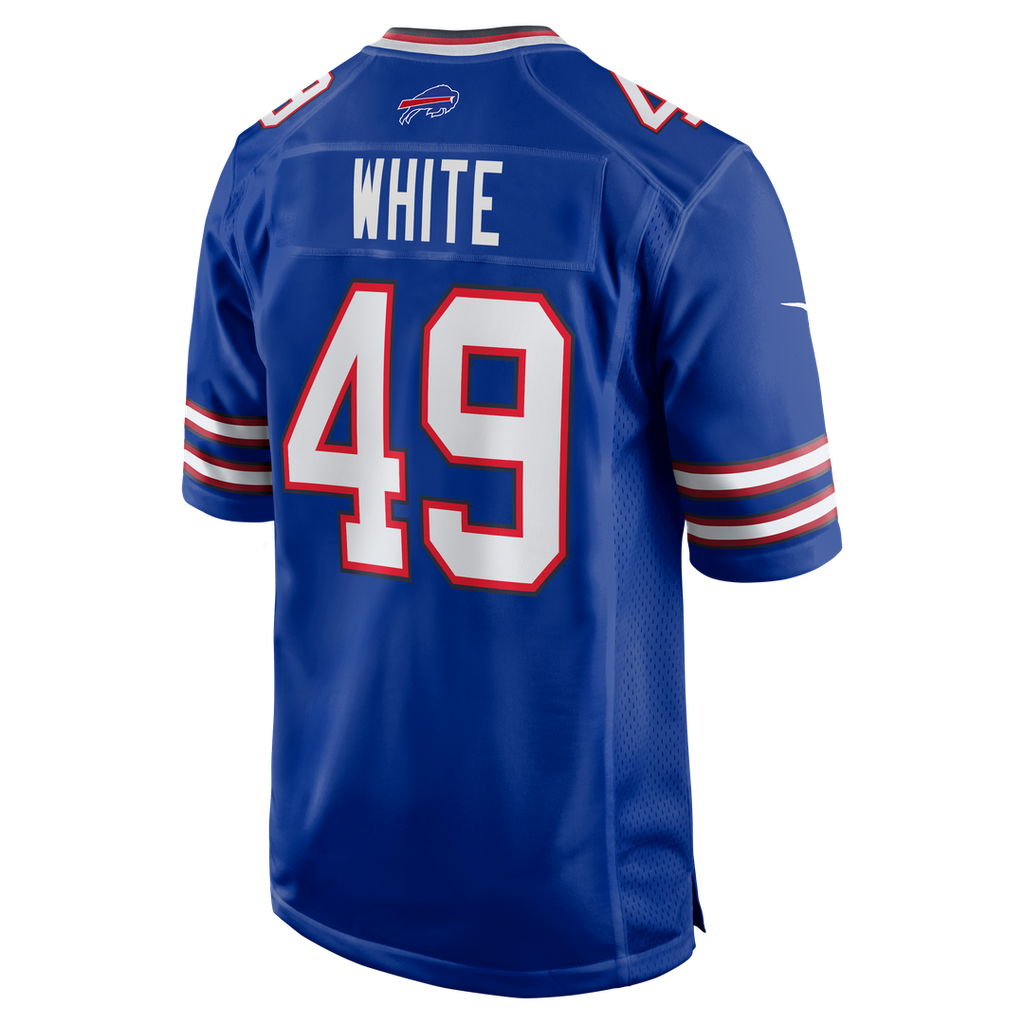 Buffalo Bills DaShaun White Nike Royal Team Game Jersey product image 3, provided for visual reference and product detail