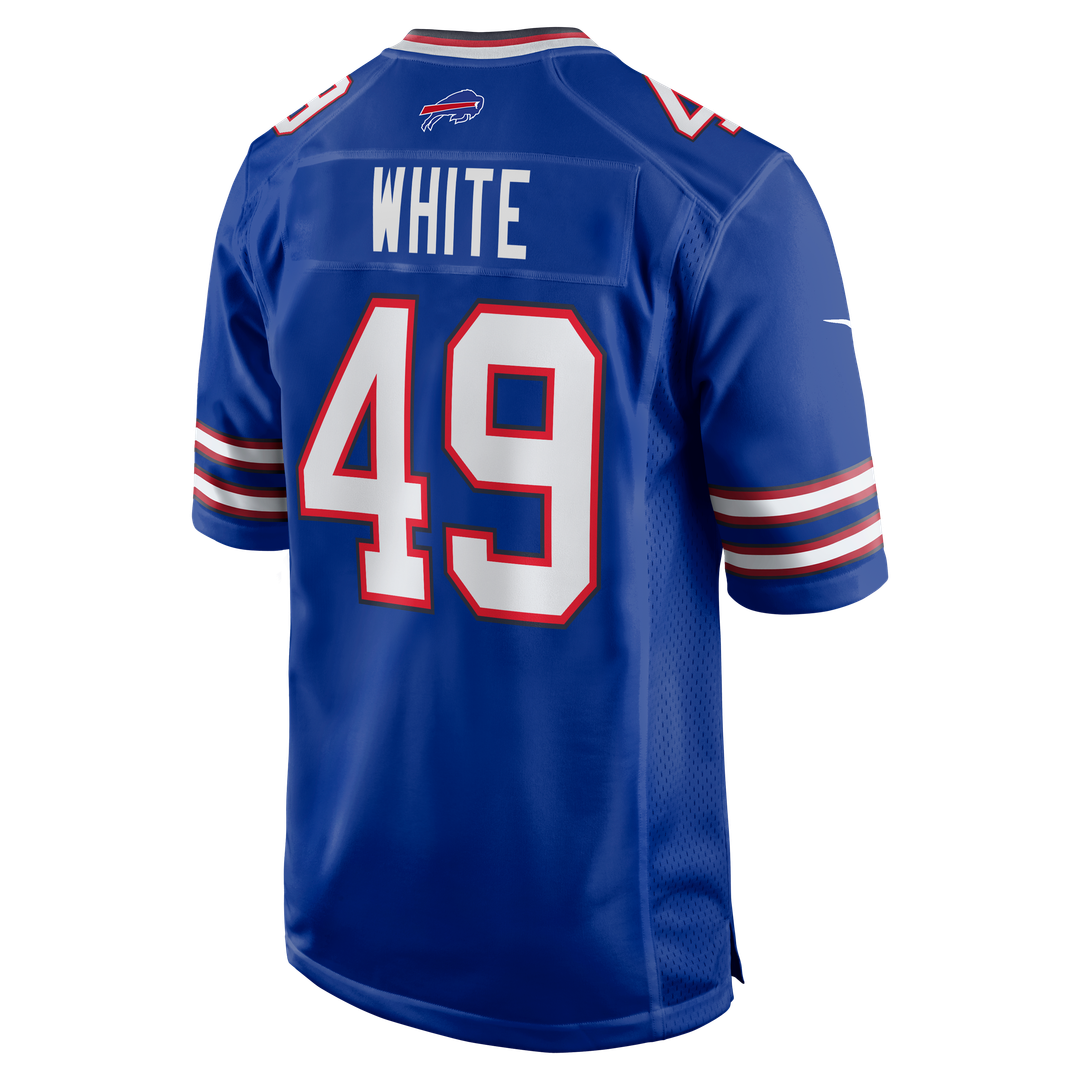 Buffalo Bills DaShaun White Nike Royal Team Game Jersey product image 3, provided for visual reference and product detail
