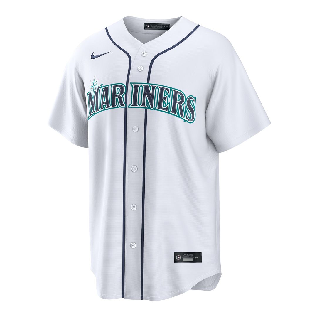 Seattle Mariners Bryce Miller Nike White Home Replica Jersey product image 2, provided for visual reference and product