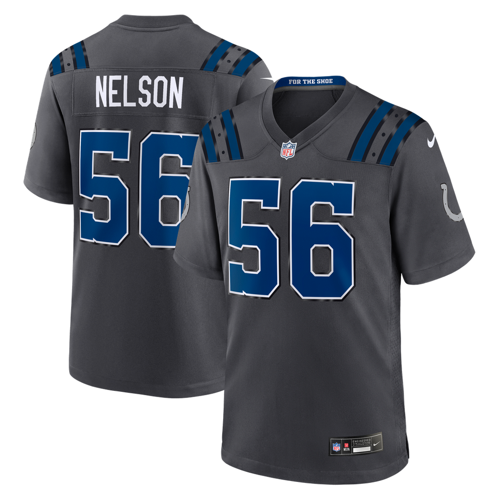 Indianapolis Colts Quenton Nelson Nike Anthracite 2026 Rivalries Collection Game Jersey product image 1, provided for visual