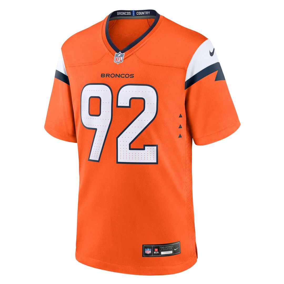 Denver Broncos Dondrea Tillman Nike Orange Team Game Jersey product image 2, provided for visual reference and product