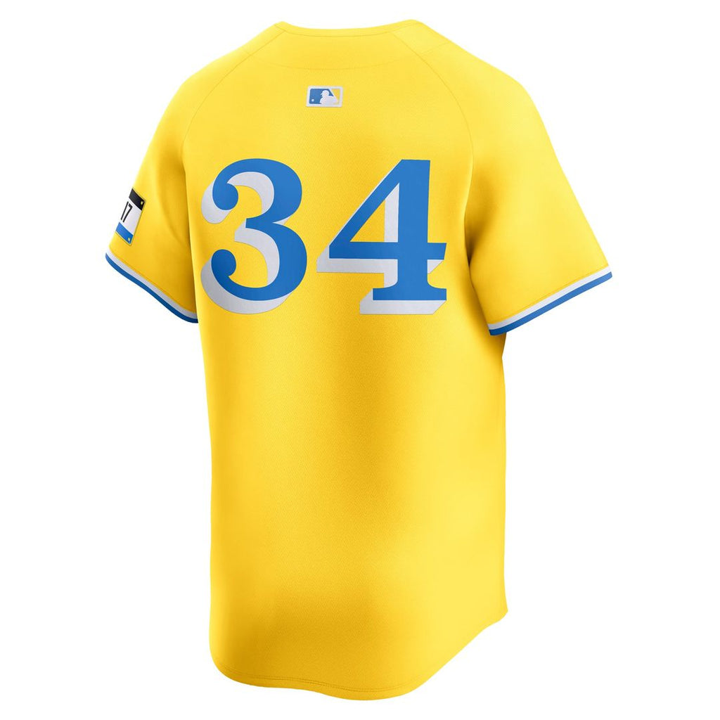 Boston Red Sox David Ortiz Nike Gold City Connect Retired Player Jersey product image 3, provided for visual reference and