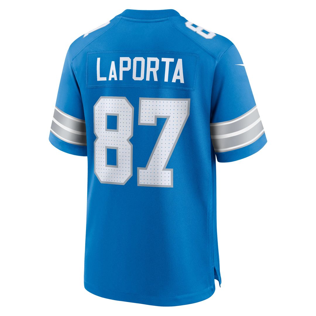 Detroit Lions Sam LaPorta Nike White White Game Jersey product image 9, provided for visual reference and product detail