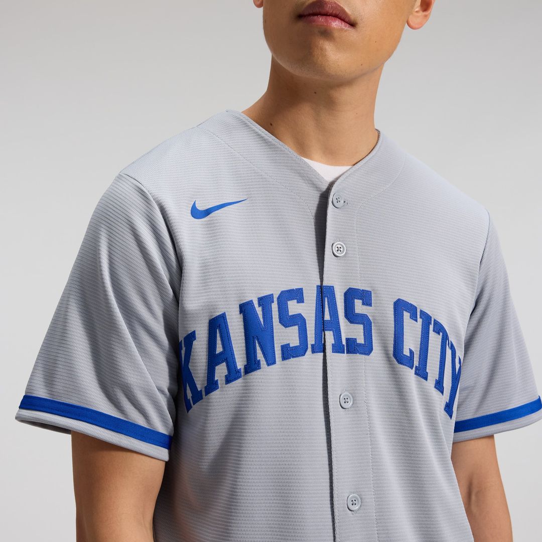 Kansas City Royals Bobby Witt Jr. Nike Gray Road Replica Jersey product image 9, provided for visual reference and product