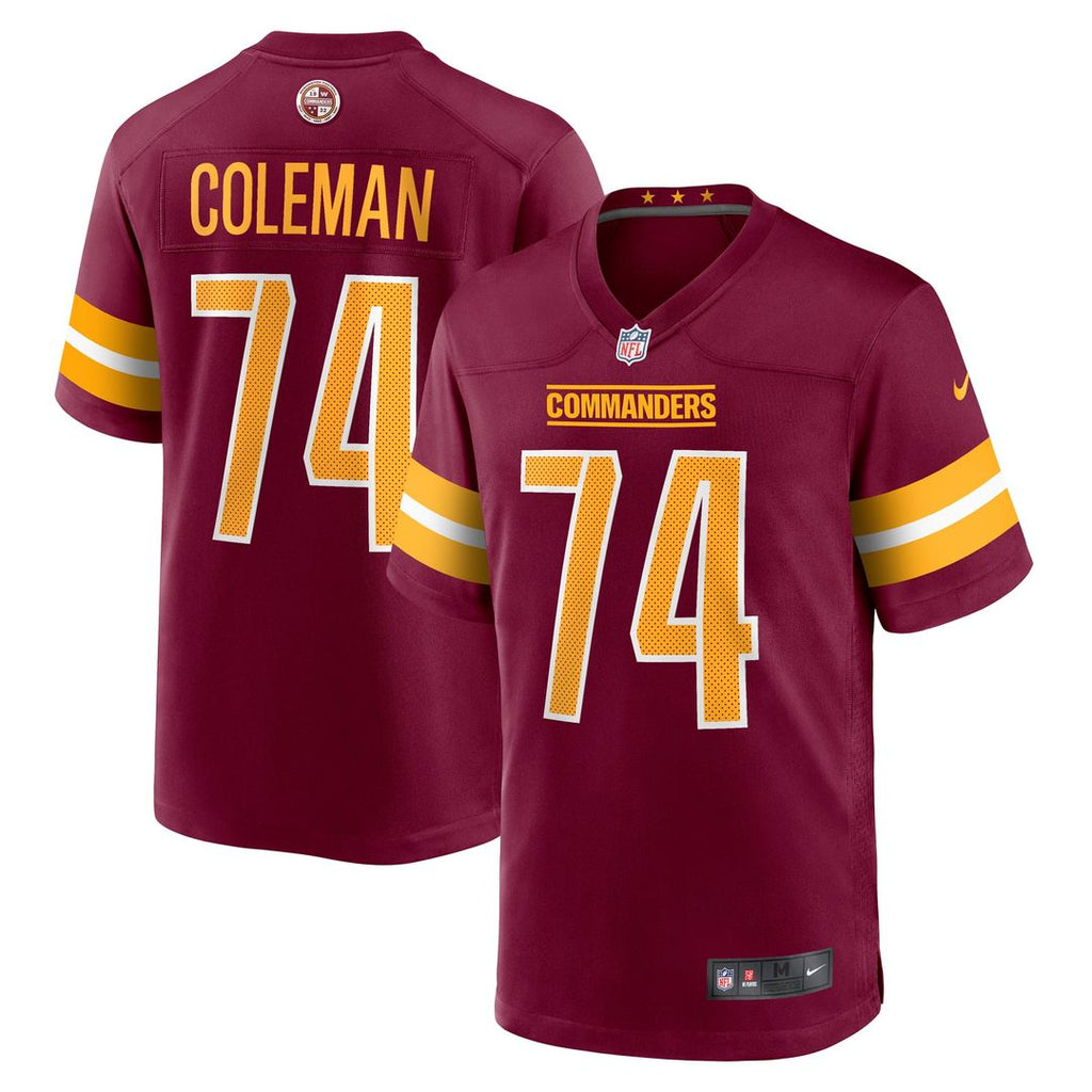 Washington Commanders Brandon Coleman Nike Burgundy Game Jersey product image 1, provided for visual reference and product