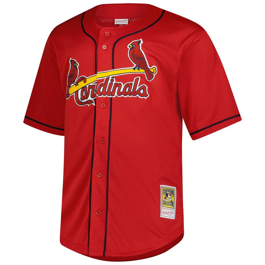 St. Louis Cardinals Mark McGwire Mitchell & Ness Red Big & Tall Cooperstown Mesh Batting Practice Jersey product image 2,