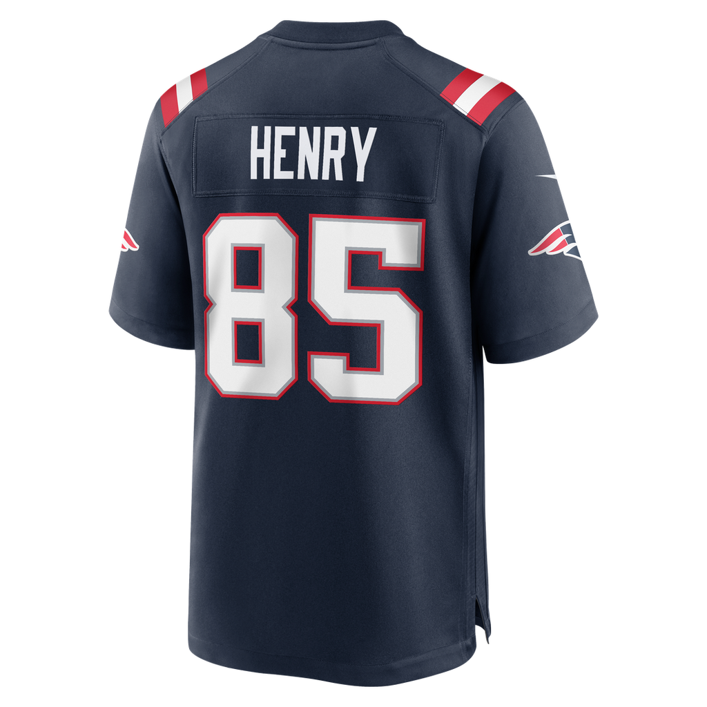New England Patriots Hunter Henry Nike Navy Team Game Jersey product image 3, provided for visual reference and product