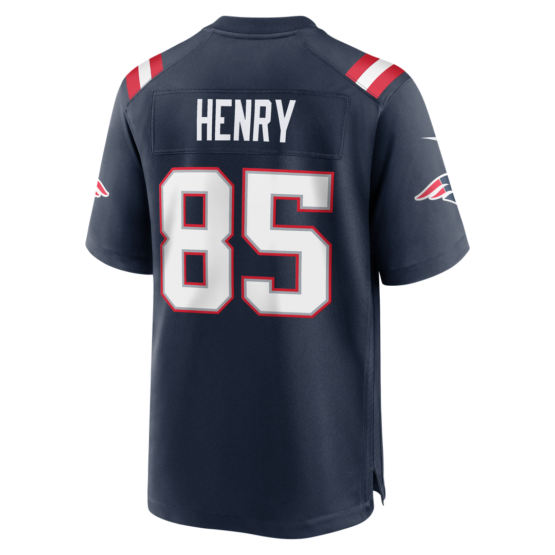 New England Patriots Hunter Henry Nike Navy Team Game Jersey product image 3, provided for visual reference and product