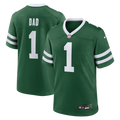 New York Jets Nike Legacy Green #1 Dad Game Jersey product image 1, provided for visual reference and product detail review
