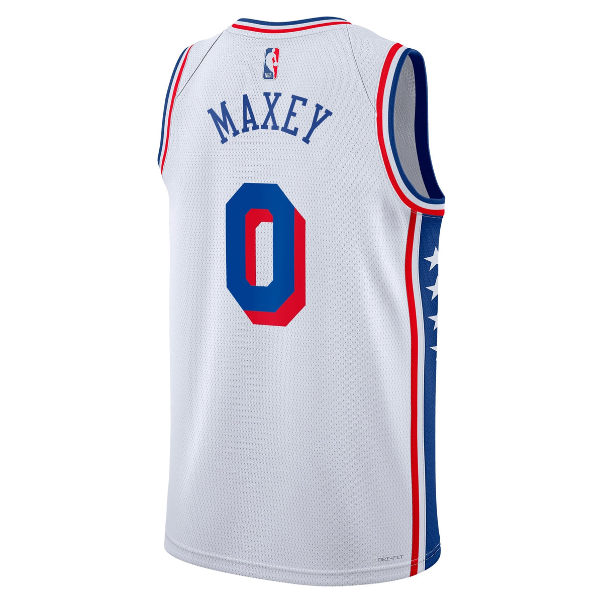 Philadelphia 76ers Nike Association Edition Swingman Jersey - White - Tyrese Maxey - Unisex product image 4, provided for