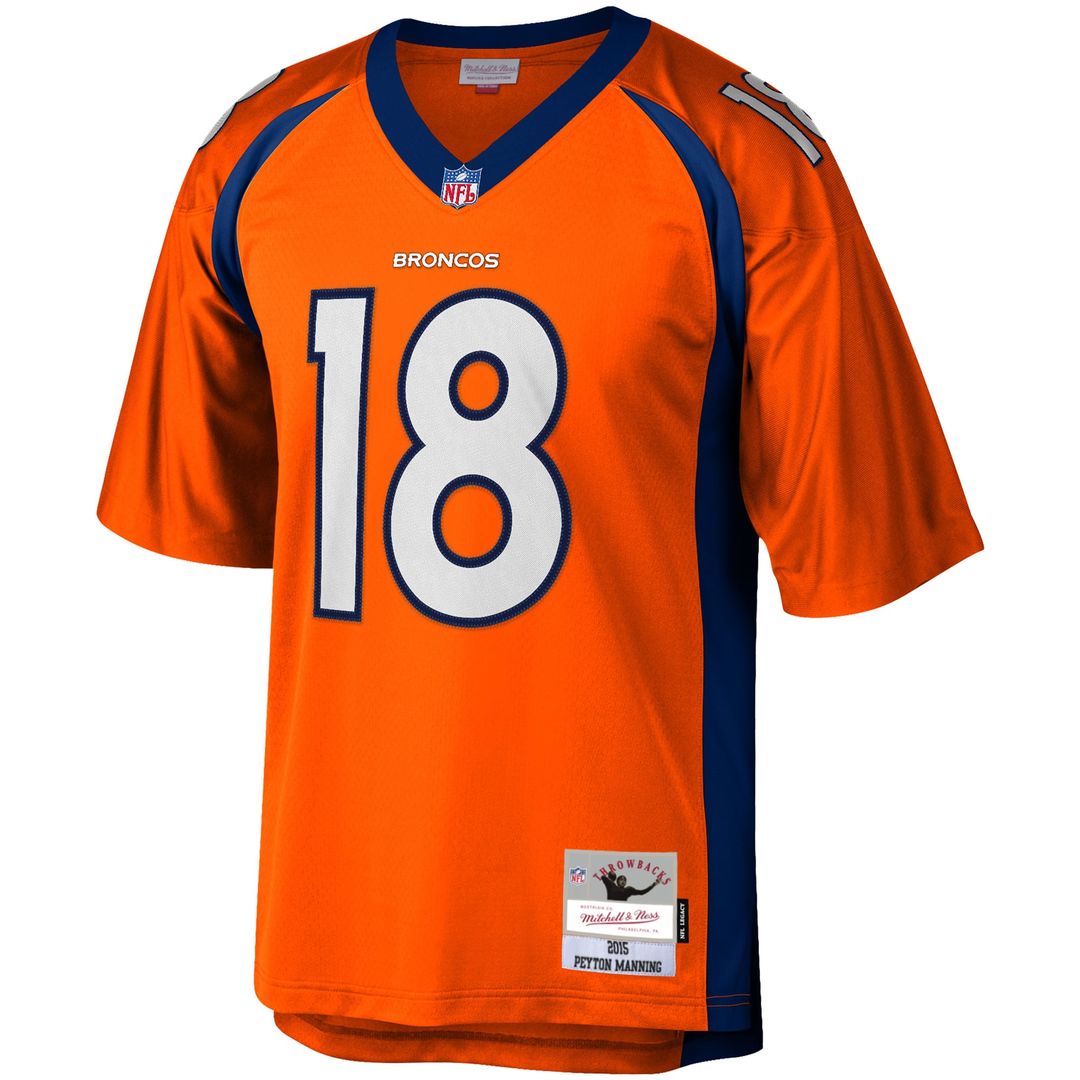 Denver Broncos Peyton Manning Mitchell & Ness Orange Big & Tall 2015 Retired Player Replica Jersey product image 2, provided