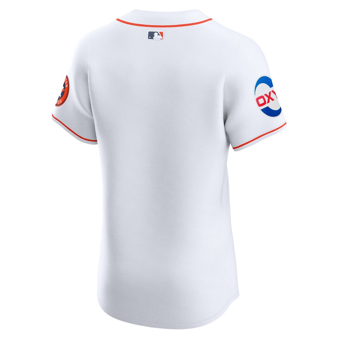 Houston Astros Nike White Home Elite Patch Jersey product image 3, provided for visual reference and product detail review