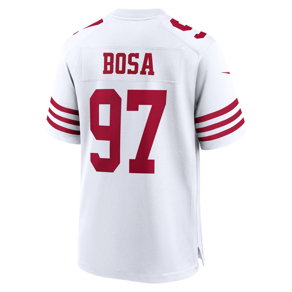 San Francisco 49ers Nick Bosa Nike White 80th Anniversary Game Jersey product image 6, provided for visual reference and