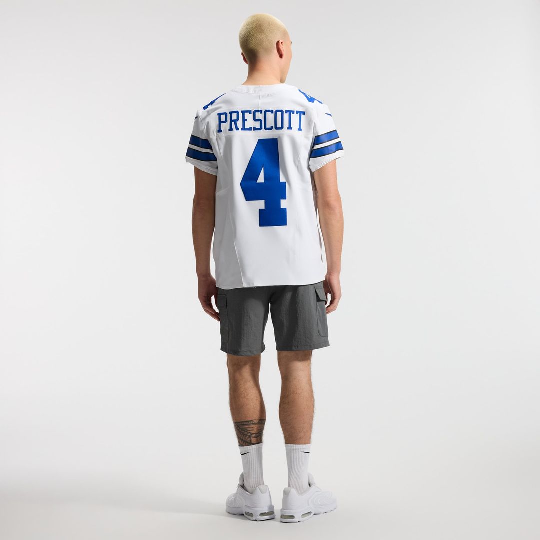 Dallas Cowboys Dak Prescott Nike White Vapor F.U.S.E. Elite Jersey product image 5, provided for visual reference and