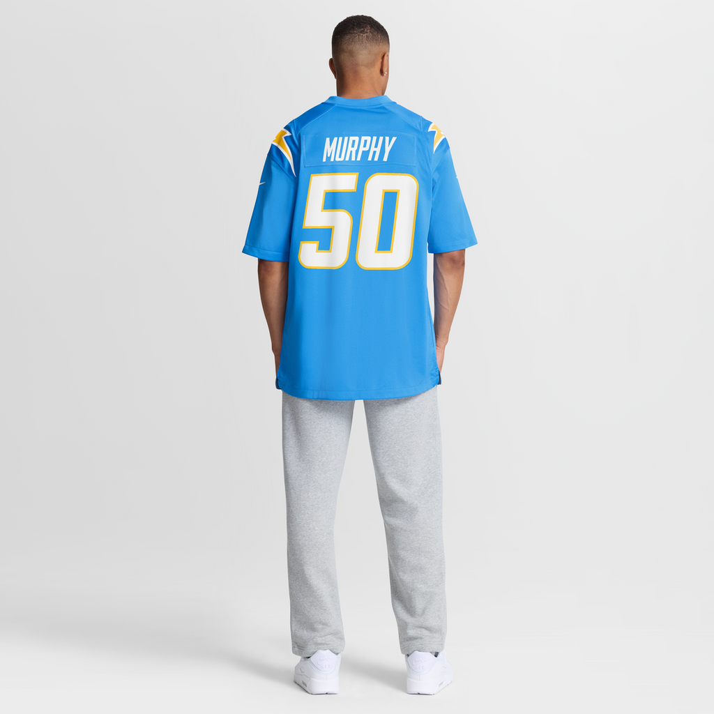 Los Angeles Chargers Caleb Murphy Nike Powder Blue Team Game Jersey product image 5, provided for visual reference and