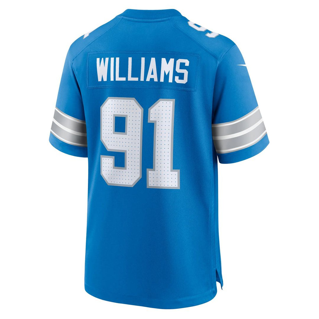 Detroit Lions Tyleik Williams Nike Blue Team Game Jersey product image 3, provided for visual reference and product detail