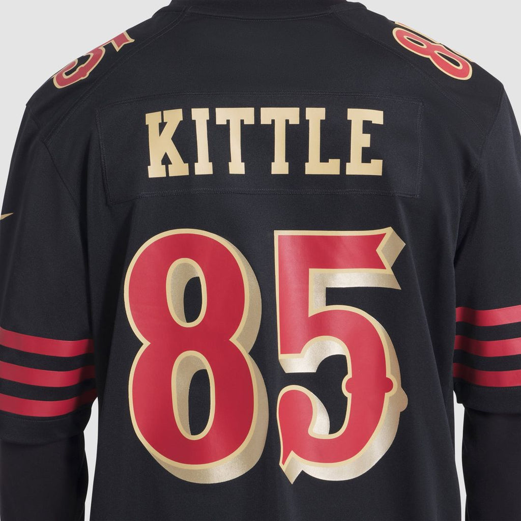 San Francisco 49ers George Kittle Nike Black Rivalries Collection Game Jersey product image 7, provided for visual reference