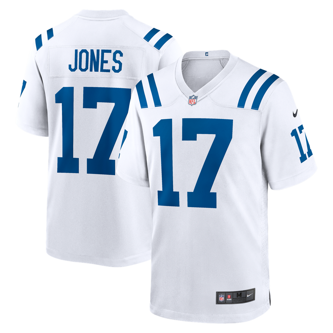Indianapolis Colts Daniel Jones Nike White Game Jersey product image 4, provided for visual reference and product detail