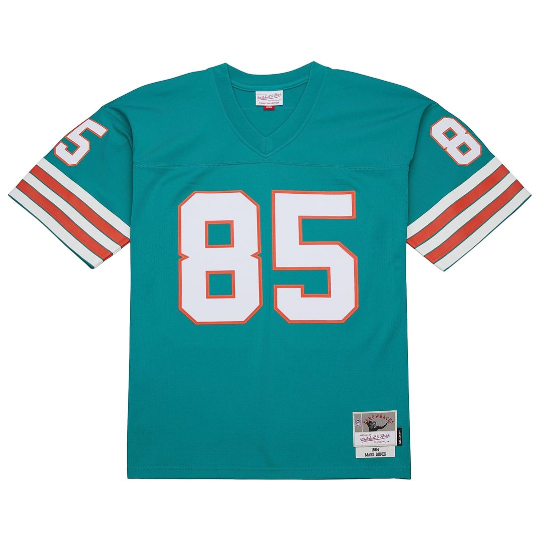 Miami Dolphins Mark Duper Mitchell & Ness Aqua Legacy Replica Jersey product image 2, provided for visual reference and