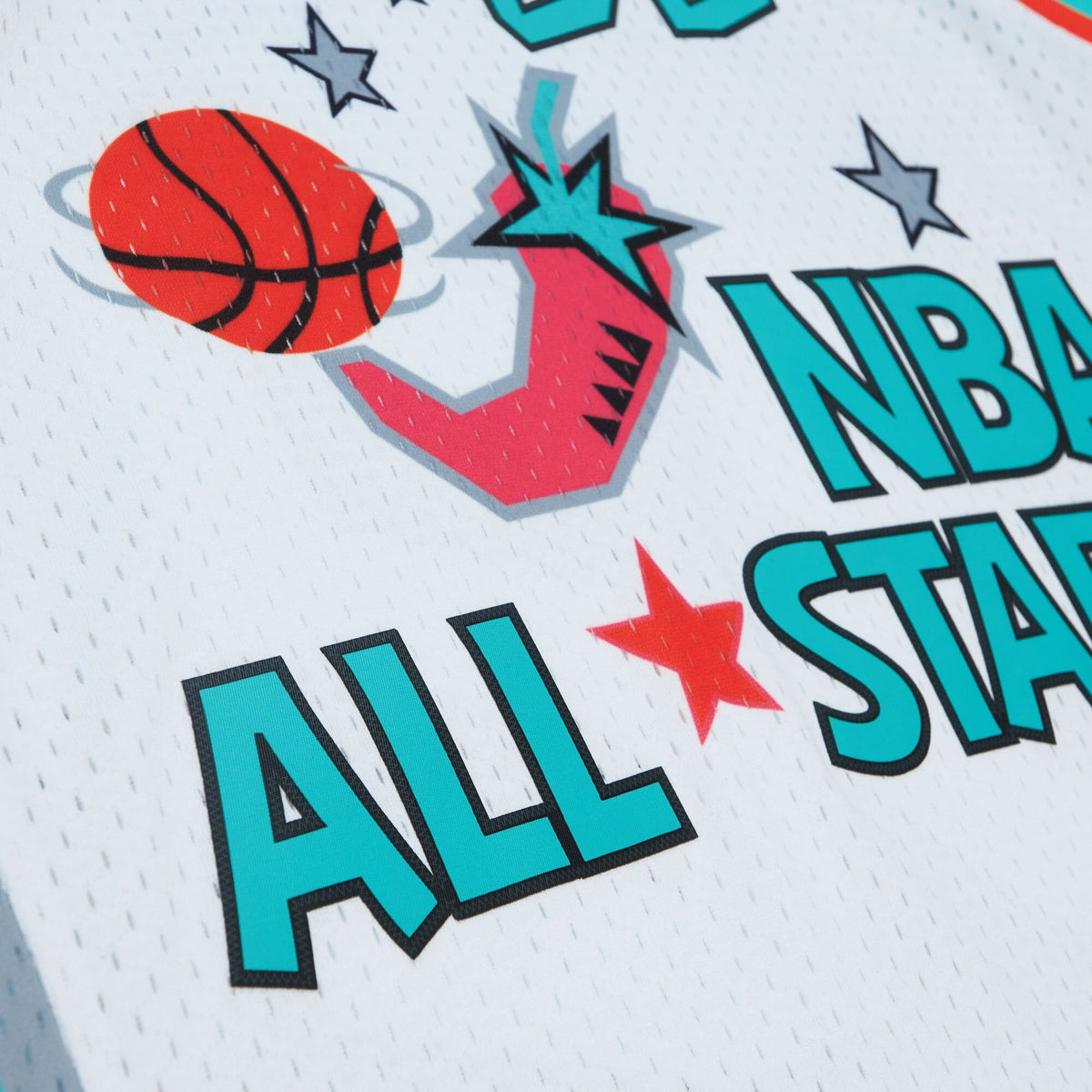 NBA Mitchell & Ness Karl Malone 1996 All-Star Swingman Authentic Jersey - White product image 5, provided for visual