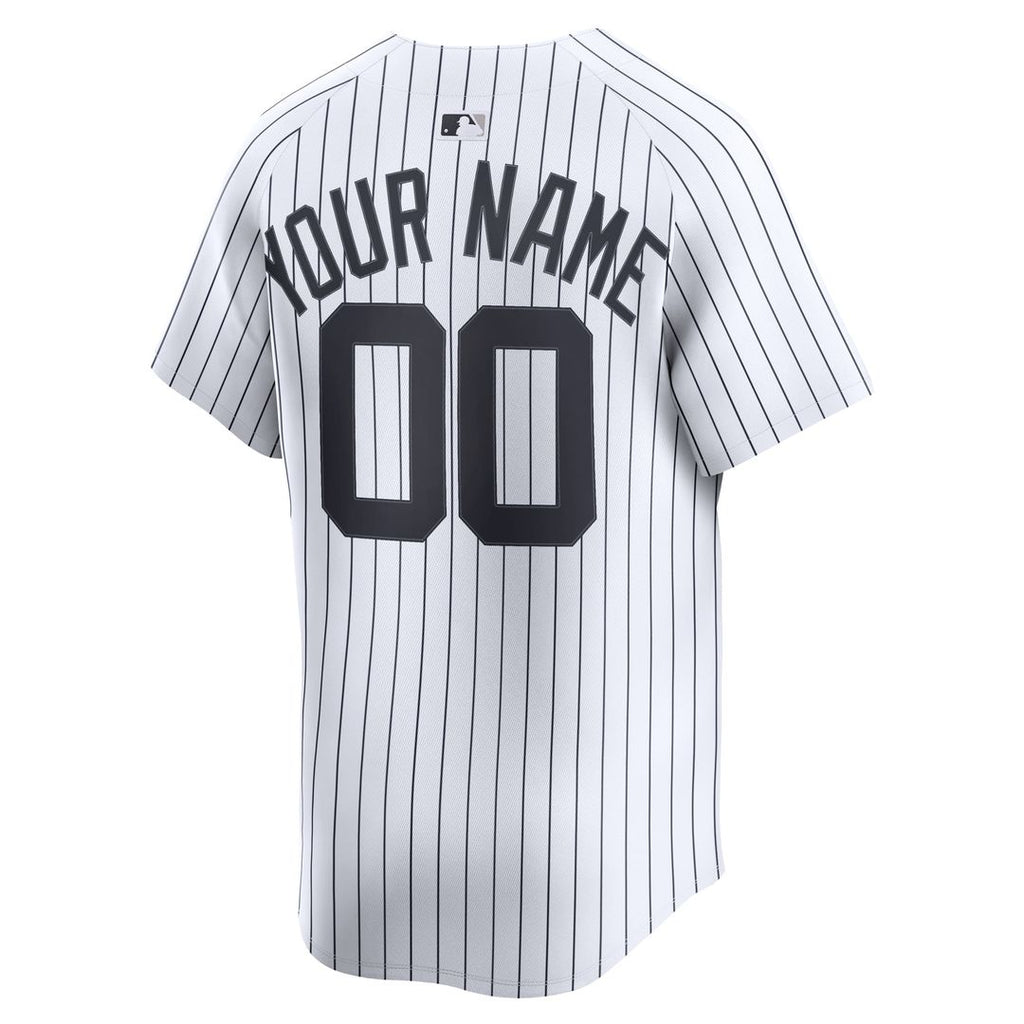New York Yankees Nike White Home Limited Custom Jersey product image 3, provided for visual reference and product detail