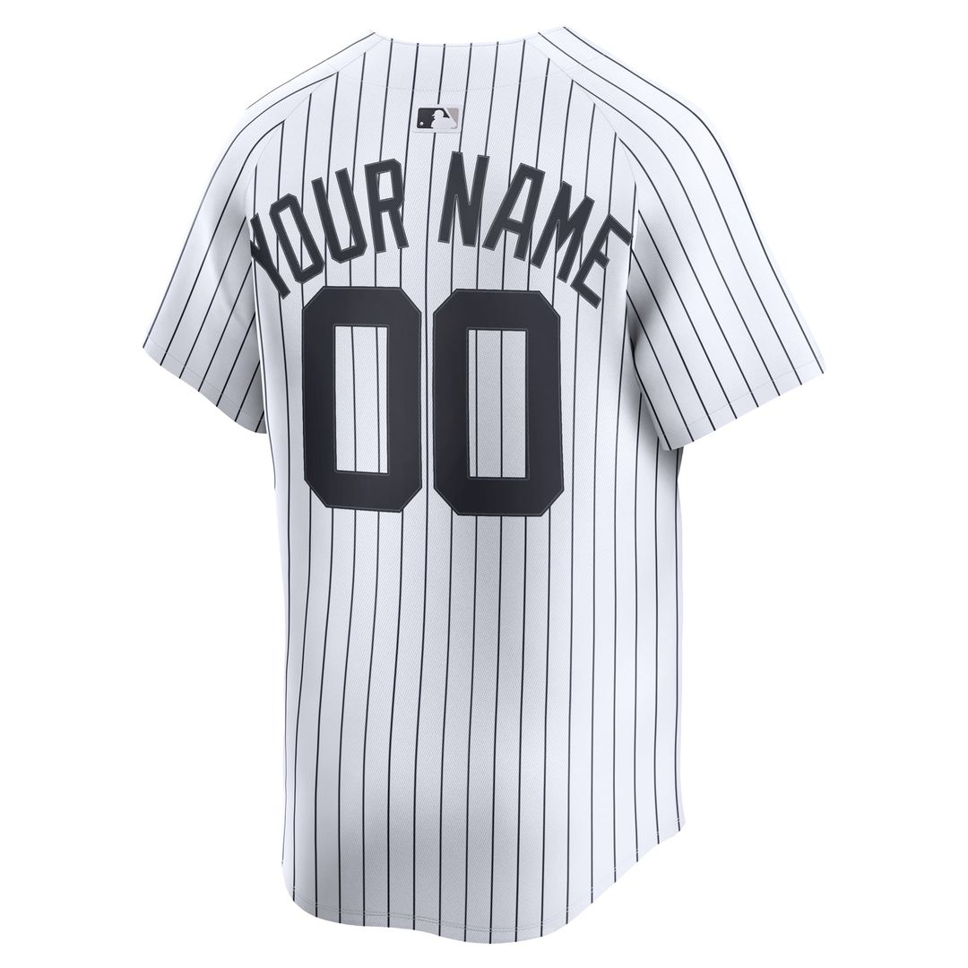 New York Yankees Nike White Home Limited Custom Jersey product image 3, provided for visual reference and product detail