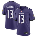 Baltimore Ravens Elijah Sarratt Nike Purple Team Game Jersey product image 1, provided for visual reference and product
