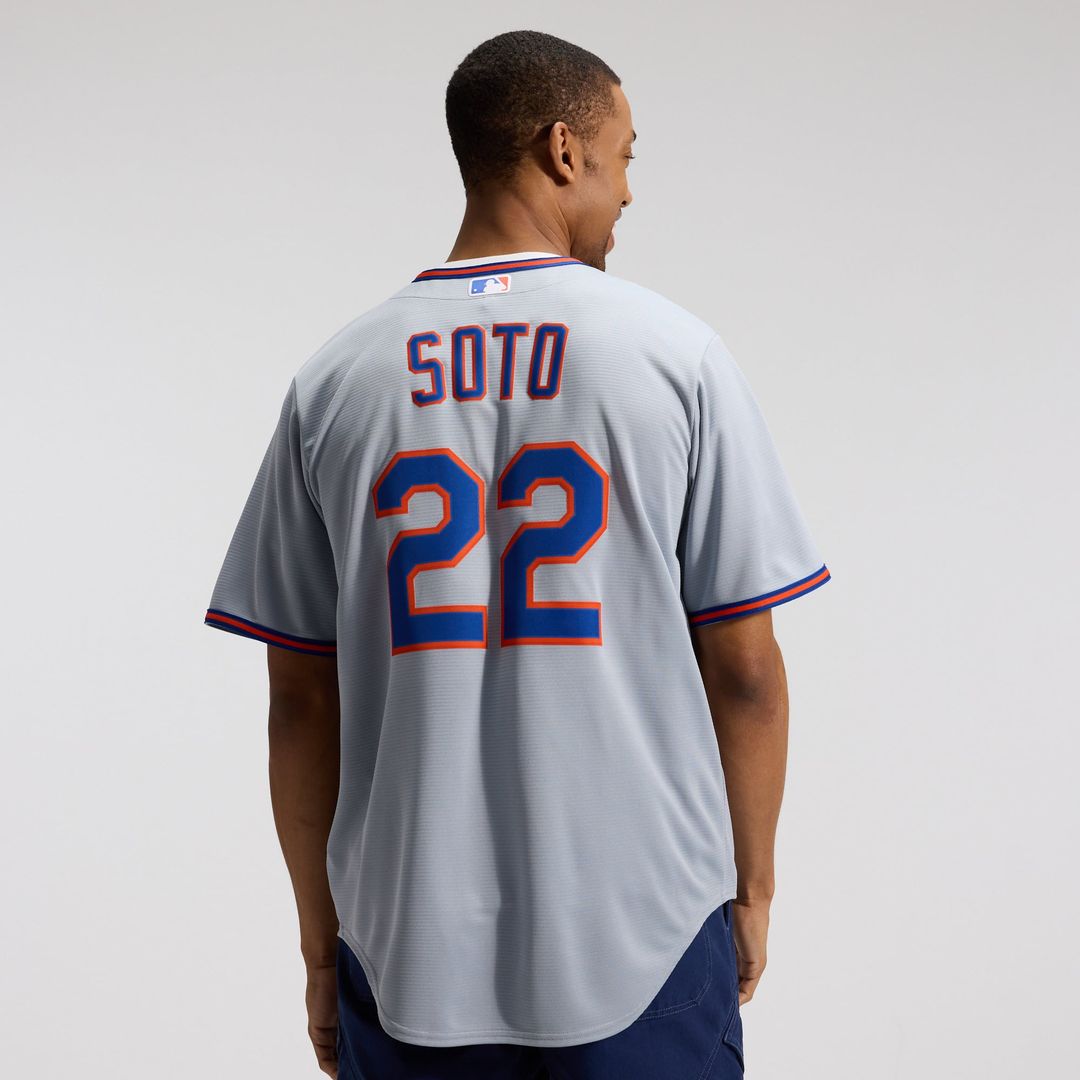 New York Mets Juan Soto Nike Gray Road Replica Jersey product image 3, provided for visual reference and product detail