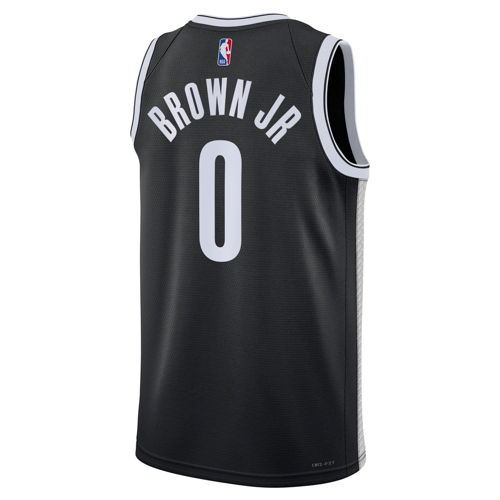 Brooklyn Nets Nike Icon Swingman Jersey - Black - Mikel Brown Jr. - Unisex product image 4, provided for visual reference