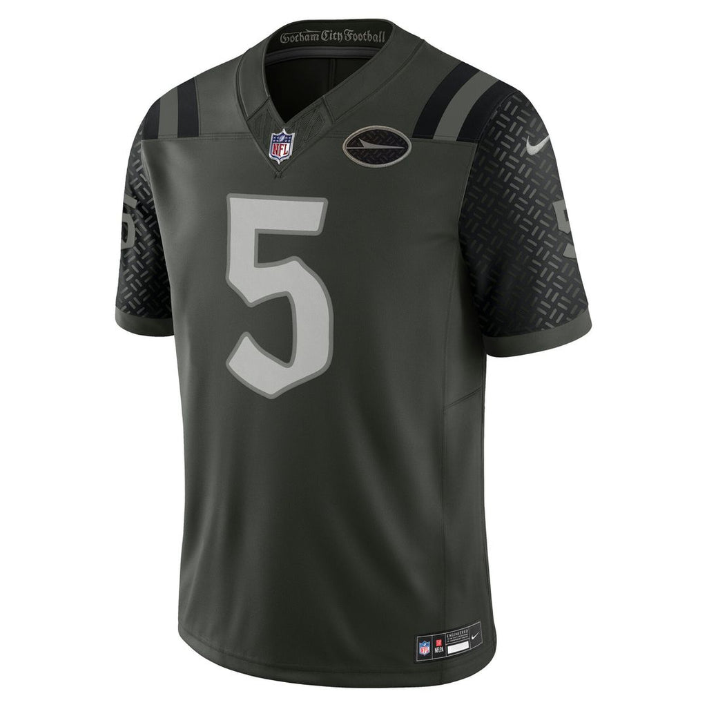 New York Jets Garrett Wilson Nike Green Rivalries Collection Stitched Limited Jersey product image 2, provided for visual