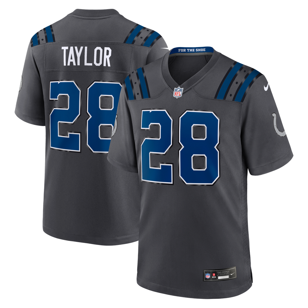 Indianapolis Colts Jonathan Taylor Nike Anthracite 2026 Rivalries Collection Game Jersey product image 1, provided for