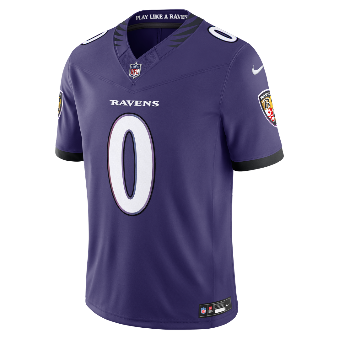 Baltimore Ravens Roquan Smith Nike Purple Team Vapor F.U.S.E. Stitched Limited Jersey product image 2, provided for visual