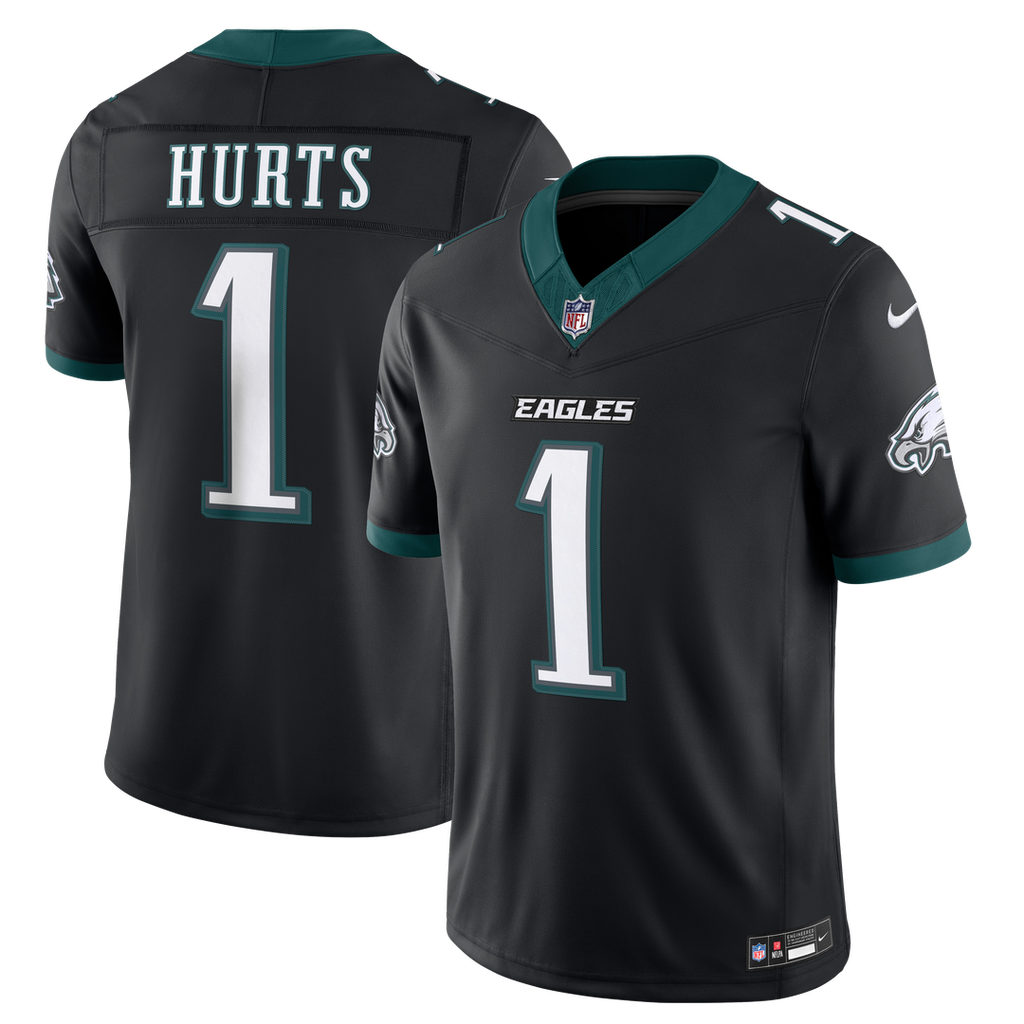 Philadelphia Eagles Jalen Hurts Nike Black Alternate Vapor F.U.S.E. Stitched Limited Jersey product image 4, provided for